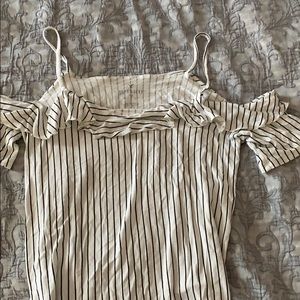 Black and white striped top